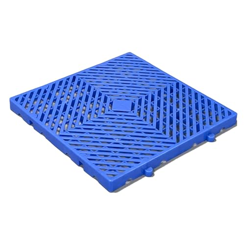 Kunststoffpalette, Leichtpalette, Stapelbare Blaue Kunststoffpalette, Feuchtigkeitsbeständige Mini-Gitterboden Palette, für Garage, Küche, Supermarkt, Schrankplattform(40x40x3cm) von paiye
