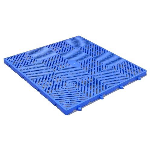 Kunststoffpalette, Leichtpalette, Stapelbare Blaue Kunststoffpalette, Feuchtigkeitsbeständige Mini-Gitterboden Palette, für Garage, Küche, Supermarkt, Schrankplattform(60x60x3cm) von paiye