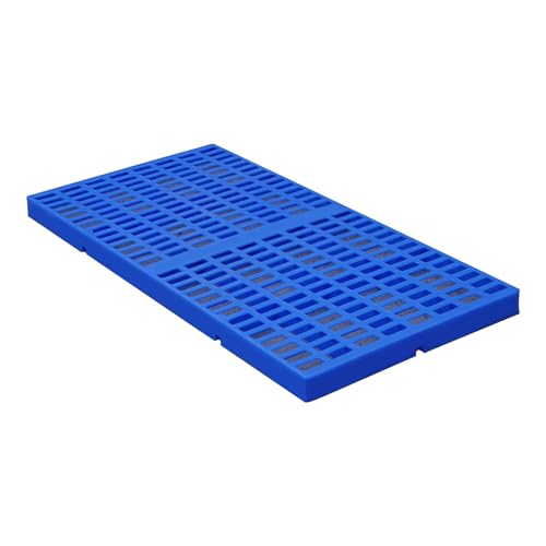 Kunststoffpalette, Steckbare Bodenpaletten, 450 kg Tragkraft Pro Stück, Wasserdicht, Atmungsaktive Gitterbelüftung, für Den Täglichen Einsatz in Werkstatt(Blue,60x30x3cm) von paiye