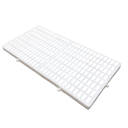 Kunststoffpalette, Steckbare Bodenpaletten, 450 kg Tragkraft Pro Stück, Wasserdicht, Atmungsaktive Gitterbelüftung, für Den Täglichen Einsatz in Werkstatt(White,60x30x3cm) von paiye