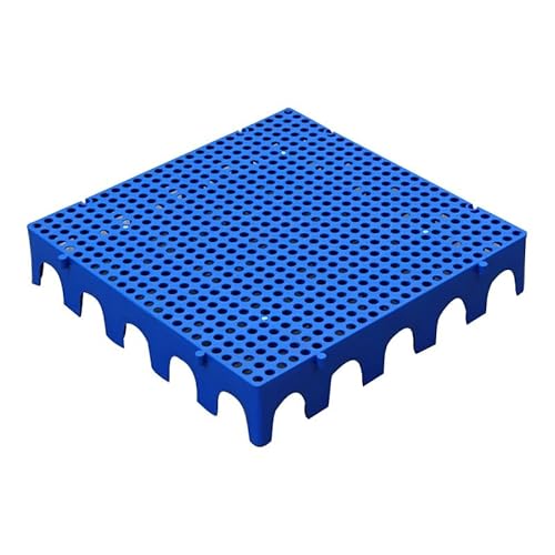 Kunststoffpalette, Wasserdichte Gittermatte, Leichte, Stapelbare, Ineinandergreifende, Belüftete Bodenpaletten für die Güterlagerung im Supermarkt(Blue) von paiye