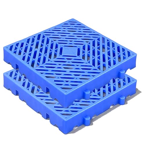 Kunststoffpalette für Kellerlagerung, Kunststoffpaletten für Den Außenbereich, Kunststoffgitter, Spleißbare, Atmungsaktive Gitterboden-Lüftungspalette, für Supermärkte(30x30x5cm) von paiye