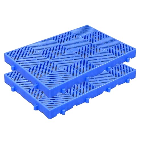 Kunststoffpalette für Kellerlagerung, Kunststoffpaletten für Den Außenbereich, Kunststoffgitter, Spleißbare, Atmungsaktive Gitterboden-Lüftungspalette, für Supermärkte(60x40x5cm) von paiye