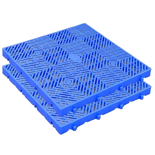 Kunststoffpalette für Kellerlagerung, Kunststoffpaletten für Den Außenbereich, Kunststoffgitter, Spleißbare, Atmungsaktive Gitterboden-Lüftungspalette, für Supermärkte(60x60x5cm) von paiye