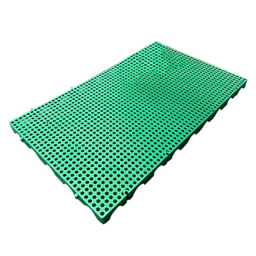 Kunststoffpaletten, 100 x 60 x 5 cm, Wasserdichte Lagergitterunterlage, Bodenrost Kunststoff, Kunststoffpalette für Fässer und Gestelle(Green) von paiye