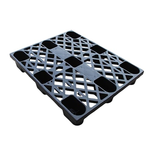 Schwarze Kunststoffpalette, Leichtpalette, Stapelbar Bodenrost Kunststoff, 800/1200 kg Statische Tragkraft Pro Palette, Lagerunterlage Atmungsaktiven Gittern(100x80x14CM/39x31x5.5in) von paiye