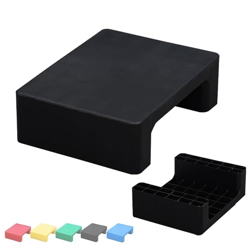 Verdickte Kunststoffpalette, Spleißbare, Atmungsaktive Gitterbodenbelüftung, Leichte, Lager Warentafel Bodenplatten für Supermarktgaragen und Keller(Black) von paiye