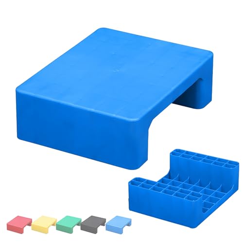 Verdickte Kunststoffpalette, Spleißbare, Atmungsaktive Gitterbodenbelüftung, Leichte, Lager Warentafel Bodenplatten für Supermarktgaragen und Keller(Blue) von paiye