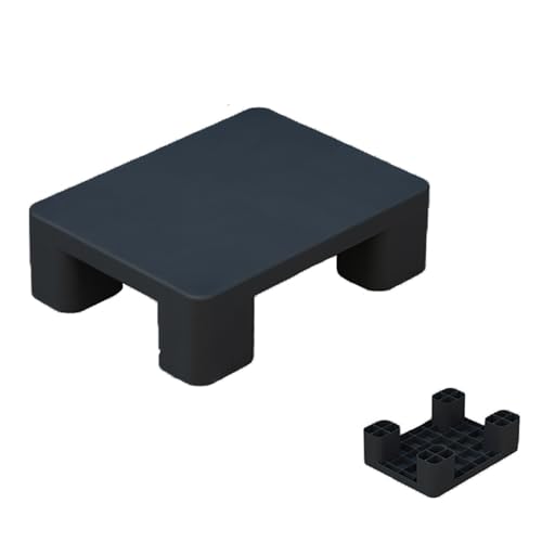 Verschleißfeste Kunststoffpaletten für Keller, 1 Stück Leichtpalette, Flachpalette Wasserdichte Lager Unterlage für Frachtkartons, Supermarkt, Zuhause(Black,40 * 30 * 12cm) von paiye