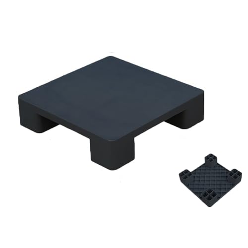 Verschleißfeste Kunststoffpaletten für Keller, 1 Stück Leichtpalette, Flachpalette Wasserdichte Lager Unterlage für Frachtkartons, Supermarkt, Zuhause(Black,40 * 40 * 12cm) von paiye