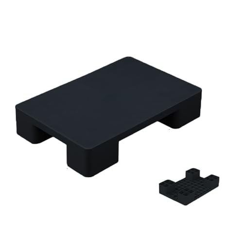 Verschleißfeste Kunststoffpaletten für Keller, 1 Stück Leichtpalette, Flachpalette Wasserdichte Lager Unterlage für Frachtkartons, Supermarkt, Zuhause(Black,60 * 40 * 12cm) von paiye