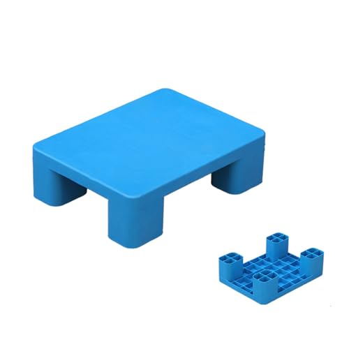 Verschleißfeste Kunststoffpaletten für Keller, 1 Stück Leichtpalette, Flachpalette Wasserdichte Lager Unterlage für Frachtkartons, Supermarkt, Zuhause(Blue,40 * 30 * 12cm) von paiye