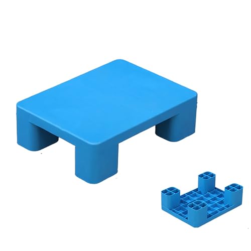 Verschleißfeste Kunststoffpaletten für Keller, 1 Stück Leichtpalette, Flachpalette Wasserdichte Lager Unterlage für Frachtkartons, Supermarkt, Zuhause(Blue,40 * 40 * 12cm) von paiye