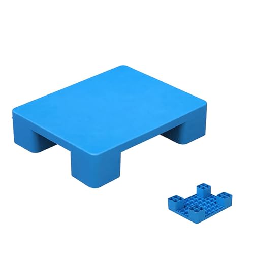 Verschleißfeste Kunststoffpaletten für Keller, 1 Stück Leichtpalette, Flachpalette Wasserdichte Lager Unterlage für Frachtkartons, Supermarkt, Zuhause(Blue,50 * 40 * 12cm) von paiye