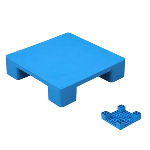 Verschleißfeste Kunststoffpaletten für Keller, 1 Stück Leichtpalette, Flachpalette Wasserdichte Lager Unterlage für Frachtkartons, Supermarkt, Zuhause(Blue,50 * 50 * 12cm) von paiye