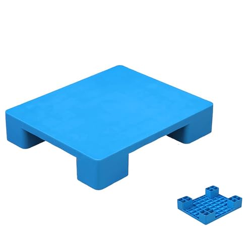 Verschleißfeste Kunststoffpaletten für Keller, 1 Stück Leichtpalette, Flachpalette Wasserdichte Lager Unterlage für Frachtkartons, Supermarkt, Zuhause(Blue,60 * 50 * 12cm) von paiye