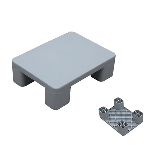 Verschleißfeste Kunststoffpaletten für Keller, 1 Stück Leichtpalette, Flachpalette Wasserdichte Lager Unterlage für Frachtkartons, Supermarkt, Zuhause(Gray,40 * 30 * 12cm) von paiye