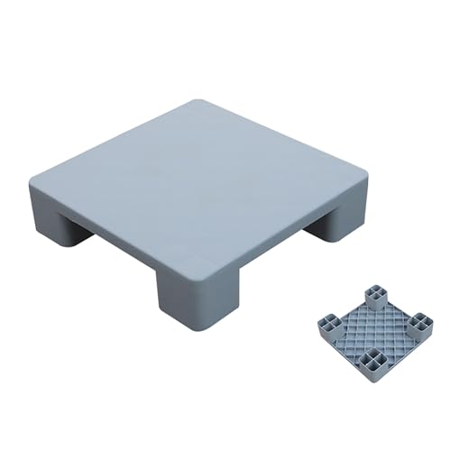 Verschleißfeste Kunststoffpaletten für Keller, 1 Stück Leichtpalette, Flachpalette Wasserdichte Lager Unterlage für Frachtkartons, Supermarkt, Zuhause(Gray,40 * 40 * 12cm) von paiye