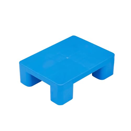 Wasserdichte Kunststoffpalette Lagerunterlage, Leichte Kunststoffpaletten, Verschleißfeste Kellerregale für Fracht Kartons, Ölfässer und Supermärkte(Blue,40x30x11.5cm) von paiye