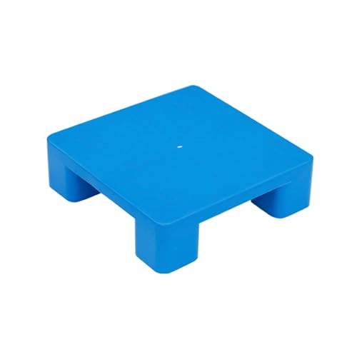 Wasserdichte Kunststoffpalette Lagerunterlage, Leichte Kunststoffpaletten, Verschleißfeste Kellerregale für Fracht Kartons, Ölfässer und Supermärkte(Blue,40x40x11.5cm) von paiye