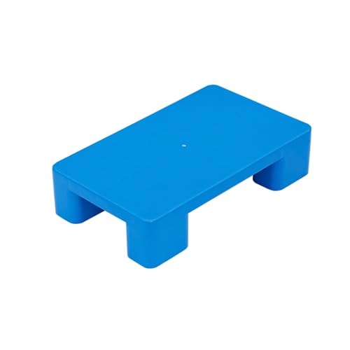 Wasserdichte Kunststoffpalette Lagerunterlage, Leichte Kunststoffpaletten, Verschleißfeste Kellerregale für Fracht Kartons, Ölfässer und Supermärkte(Blue,50x30x11.5cm) von paiye