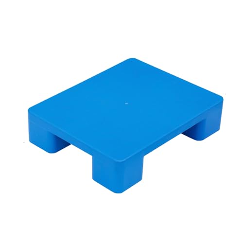 Wasserdichte Kunststoffpalette Lagerunterlage, Leichte Kunststoffpaletten, Verschleißfeste Kellerregale für Fracht Kartons, Ölfässer und Supermärkte(Blue,50x40x11.5cm) von paiye