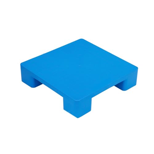 Wasserdichte Kunststoffpalette Lagerunterlage, Leichte Kunststoffpaletten, Verschleißfeste Kellerregale für Fracht Kartons, Ölfässer und Supermärkte(Blue,50x50x11.5cm) von paiye