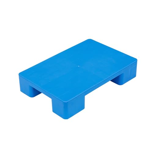 Wasserdichte Kunststoffpalette Lagerunterlage, Leichte Kunststoffpaletten, Verschleißfeste Kellerregale für Fracht Kartons, Ölfässer und Supermärkte(Blue,60x40x11.5cm) von paiye