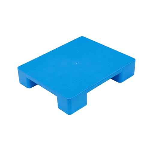 Wasserdichte Kunststoffpalette Lagerunterlage, Leichte Kunststoffpaletten, Verschleißfeste Kellerregale für Fracht Kartons, Ölfässer und Supermärkte(Blue,60x50x11.5cm) von paiye