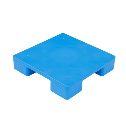 Wasserdichte Kunststoffpalette Lagerunterlage, Leichte Kunststoffpaletten, Verschleißfeste Kellerregale für Fracht Kartons, Ölfässer und Supermärkte(Blue,60x60x11.5cm) von paiye