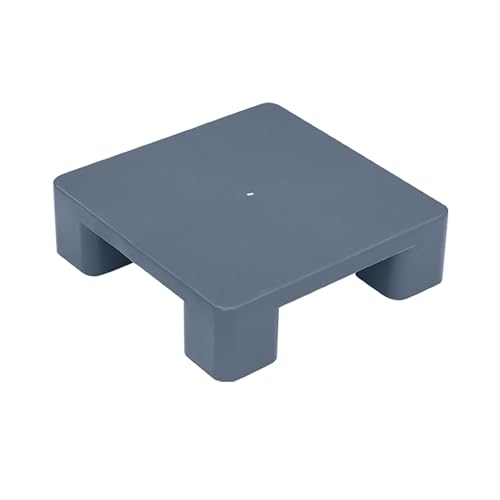 Wasserdichte Kunststoffpalette Lagerunterlage, Leichte Kunststoffpaletten, Verschleißfeste Kellerregale für Fracht Kartons, Ölfässer und Supermärkte(Gray,40x40x11.5cm) von paiye