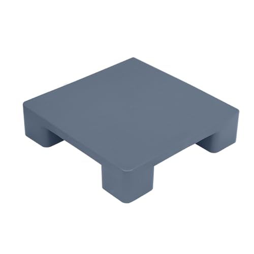 Wasserdichte Kunststoffpalette Lagerunterlage, Leichte Kunststoffpaletten, Verschleißfeste Kellerregale für Fracht Kartons, Ölfässer und Supermärkte(Gray,50x50x11.5cm) von paiye