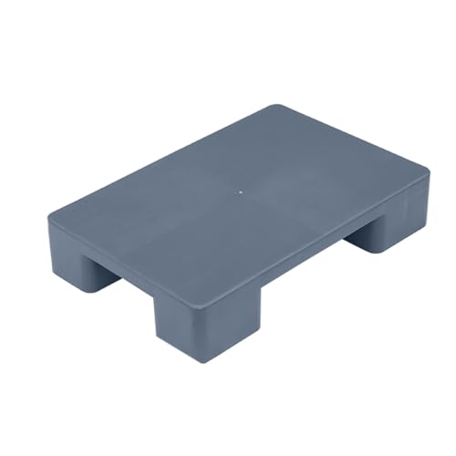 Wasserdichte Kunststoffpalette Lagerunterlage, Leichte Kunststoffpaletten, Verschleißfeste Kellerregale für Fracht Kartons, Ölfässer und Supermärkte(Gray,60x40x11.5cm) von paiye