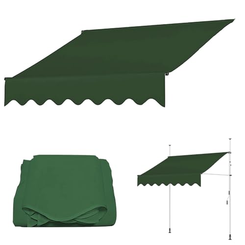 paiye Ersatz für Einziehbare Klemmmarkise, Sonnenschutzdach für Einziehbare Markisen, UPF50 UV Schutz (Color : Green, Size : 250cm) von paiye