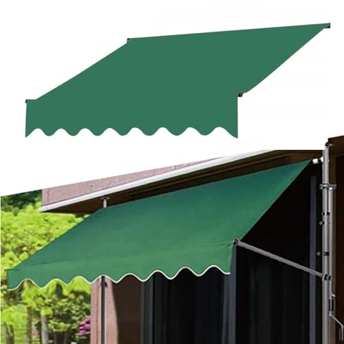 paiye Ersatz für Terrassen Klemmmarkise, Polyester Überdachung mit UV Schutz, Wasserabweisende Sonnenschutzabdeckung (Color : Green, Size : 250cm) von paiye