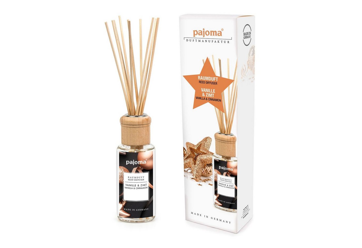 pajoma® Raumduft Vanille & Zimt, 100 ml, Lufterfrischer in Geschenkverpackung von pajoma®