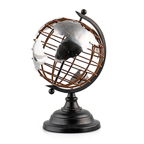 Globus, Terra aus Metall, H 25 cm von pajoma