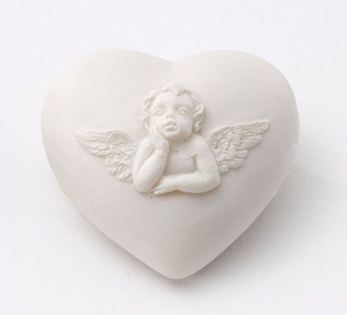 Herz mit Engel - 4x4x3 cm von pajoma