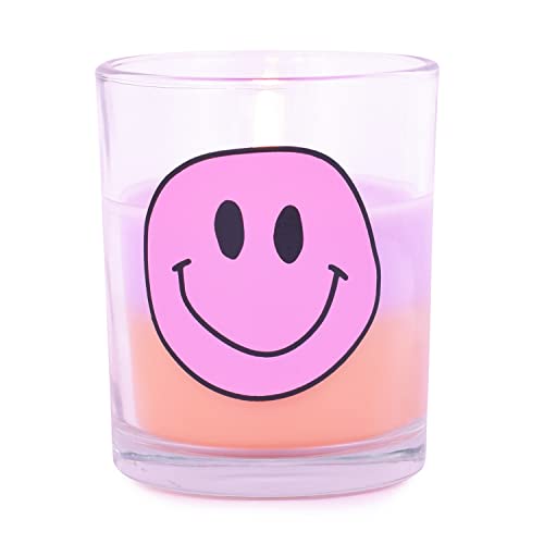 Kerze im Glas mit Smiley-Gesicht/Premium Qualität/Kerze Brenndauer: 16 Stunden/Pajoma (Orange & Lila) von pajoma
