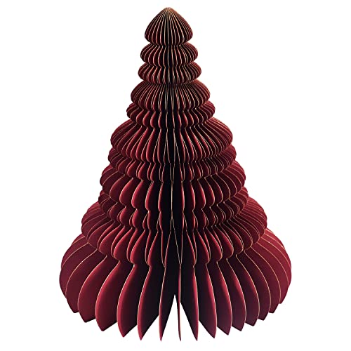Papier-Weihnachtsbaum Maroon, 30 cm - Magnetverschluss | 3D Tannenbaum-Deko | Hochwertige Weihnachtsdekoration aus Pappe für Tisch und Fenster | Premium Qualität - pajoma® von pajoma