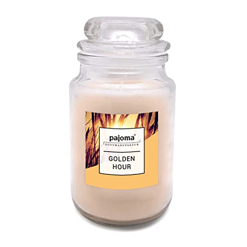 pajoma® Duftkerze im Bonbonglas 140 g, Golden Hour | Sweet Edition - Premium Kerze zum verschließen, Brennzeit ca. 40 Stunden von pajoma
