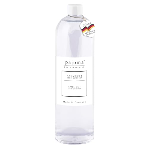 pajoma® Raumduft Nachfüllflasche 1000 ml, Apfel-Zimt | Nachfüller für Lufterfrischer | intensiver und hochwertiger Duft in Premium Qualität von pajoma