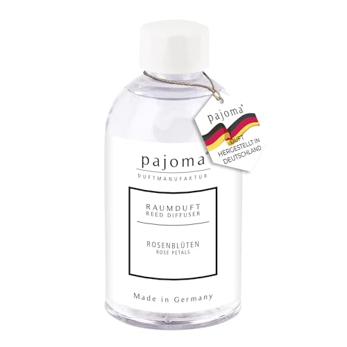 pajoma® Raumduft Nachfüllflasche 250 ml | Nachfüller für Lufterfrischer | intensiver und hochwertiger Duft in Premium Qualität (Rosenblüten) von pajoma
