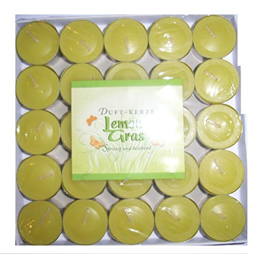 25er Tableau Duftteelichter/Duft/Teelichter/Duftkerze verschiedene Düfte (Lemongras) von pajoma