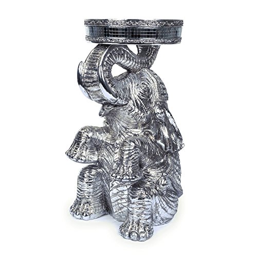 pajoma Beistelltisch ''Eldo'' in Silber aus Polyresin, H 50 cm von pajoma