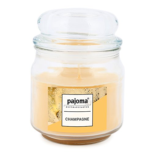 pajoma Duftkerze ''Champagne'' Sweet Edition im Bonbonglas, 248 g, Premium Kerze zum verschließen, für Circa 55 Stunden von pajoma