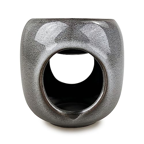 pajoma Duftlampe - | Design Duftlicht aus Hochwertigem Keramik Material/H 12,0 x ø 12,0 cm (Grau) von pajoma