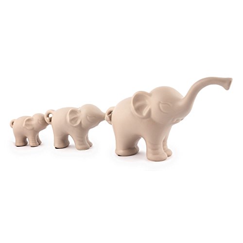 pajoma Elefanten-Trio ''Family I' aus Porzellan, L 26,5 x B 8,5 x H 15 cm von pajoma