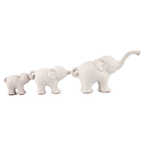 pajoma Elefanten-Trio ''Family II' aus Porzellan, L 26,5 x B 8,5 x H 15 cm von pajoma