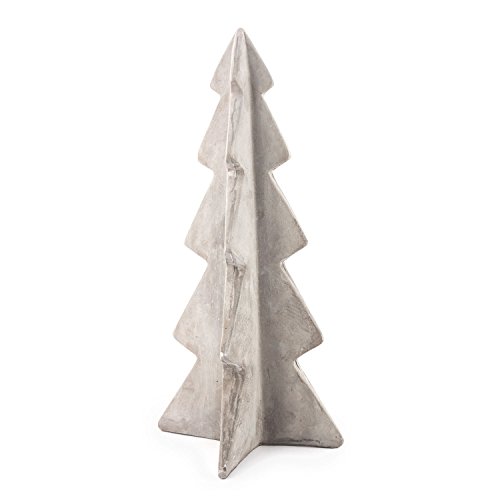 pajoma Wintertanne, Weihnachtsbaum Gr. L aus Zement/Beton, L 17,7 x B 17,4 x H 36,3 cm von pajoma